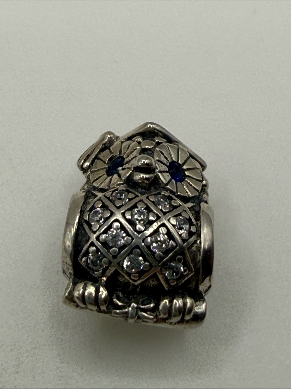 Tiny Little Graduation Owl w Blue Eyes & Cap w Tassle! - Picture 6 of 6